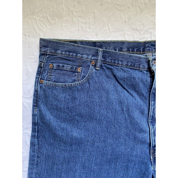Levis 550 Jeans Mens 52X30 Big Tall Blue Relaxed Denim Red Tab - Picture 2 of 12